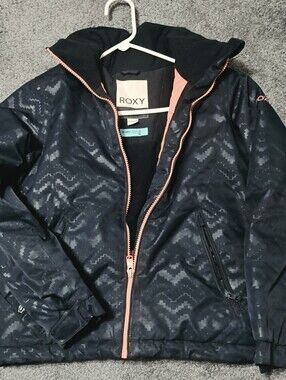 Womens Dry Flight  Roxy Snowboarding Jacket Chevron/black/coral size 10